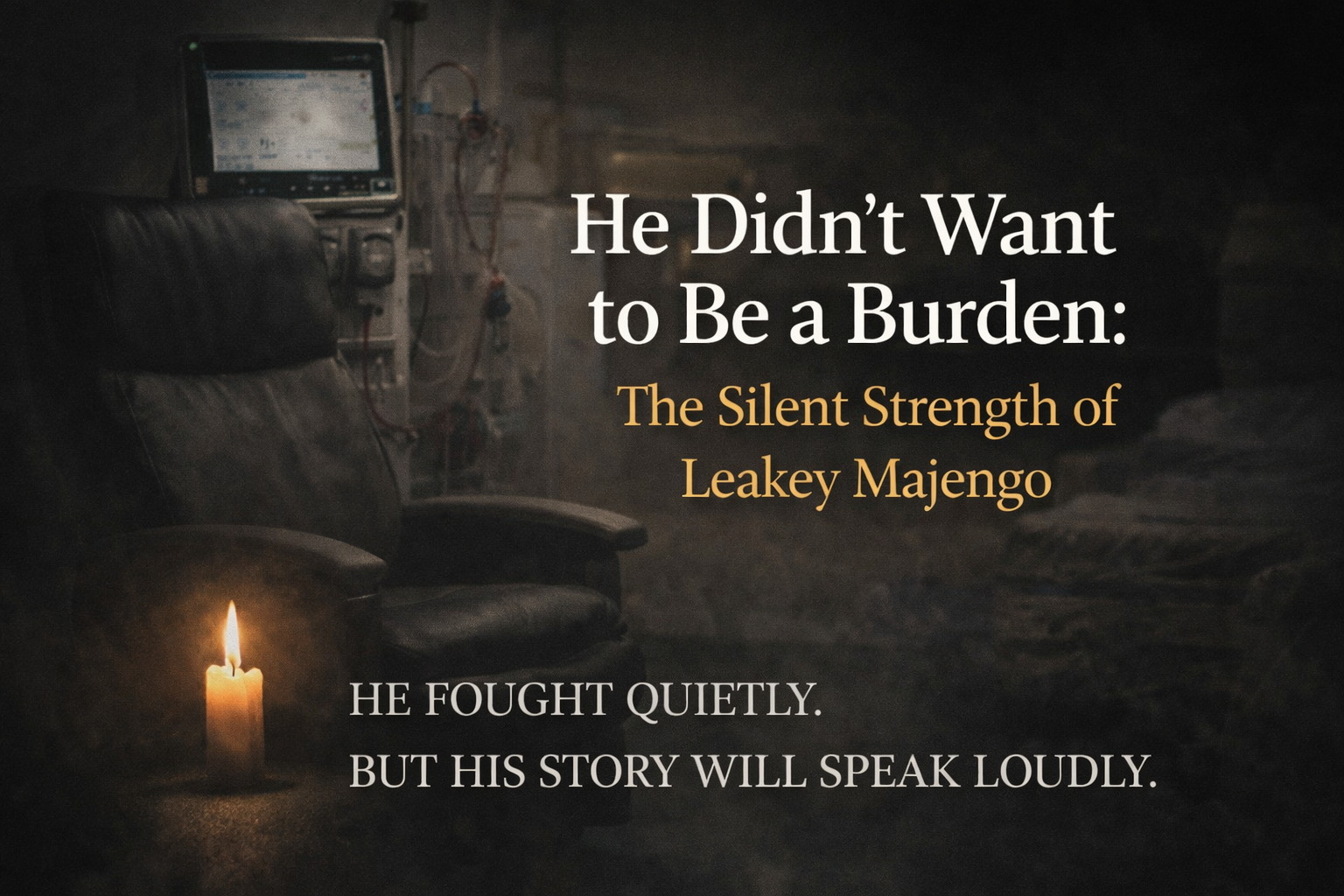 He Didn’t Want to Be a Burden: The Silent Strength of Leakey Majengo